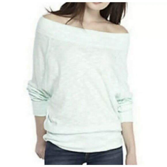 we the free Palisaides Sweater Medium Top Knit slub shoulder dolman sleeve - Picture 1 of 9